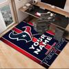 Custom NameHouston-Texans Artwork Carpet, Indoor Rug, Chair Rug, Living Rooms, Doormat Made From Polyester Home Decor Birthday Christmas Gifts