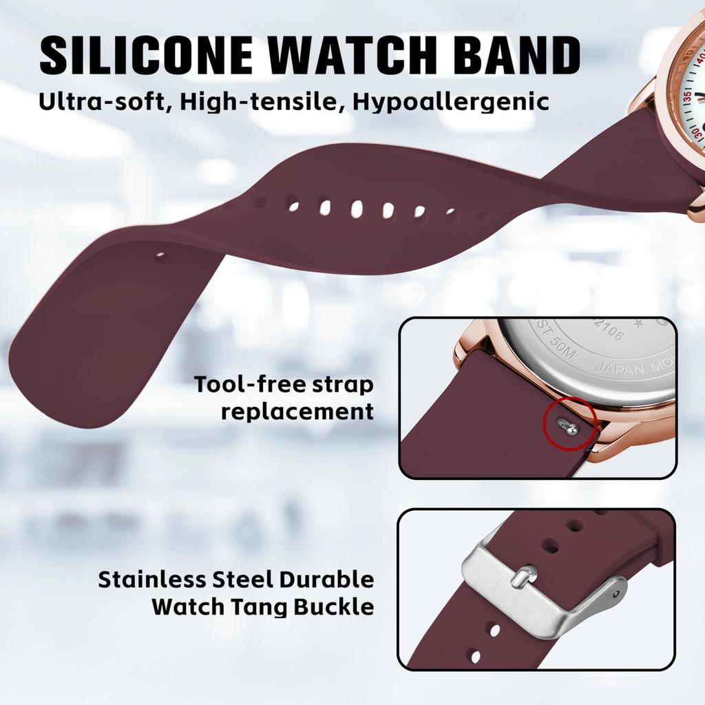 PINDOWS Unisex Analog Quartz Watch for 30m Water Military Time Luminous Dial for Easy Visibility Women's Watch, Students, Resistant, Display,