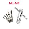 Ratchet Tap Wrench M3-M12: Forward/Reverse Threading with Extended M5-M12 Taps