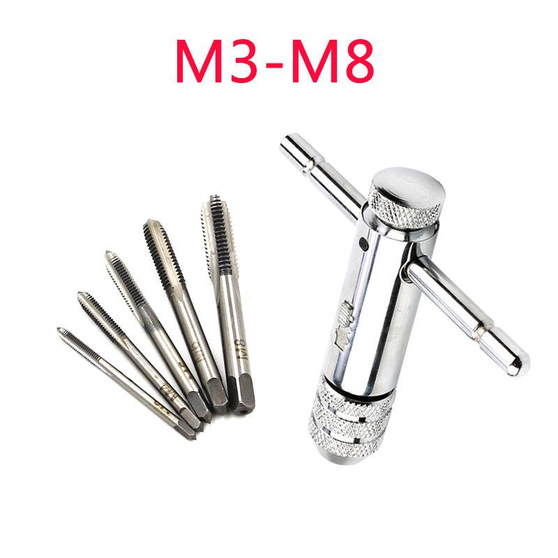 Ratchet Tap Wrench M3-M12: Forward/Reverse Threading with Extended M5-M12 Taps