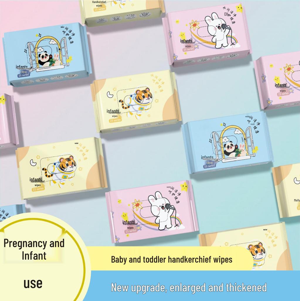 Portable Baby Hand & Mouth Wipes - Pure Water, Disposable Infant & Toddler Wet Wipes