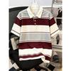 Herren Sommer Neu Gestreift Lässig Golf Business Kurzarm Poloshirt – Perfekt für den Alltag und Soziale Anlässe