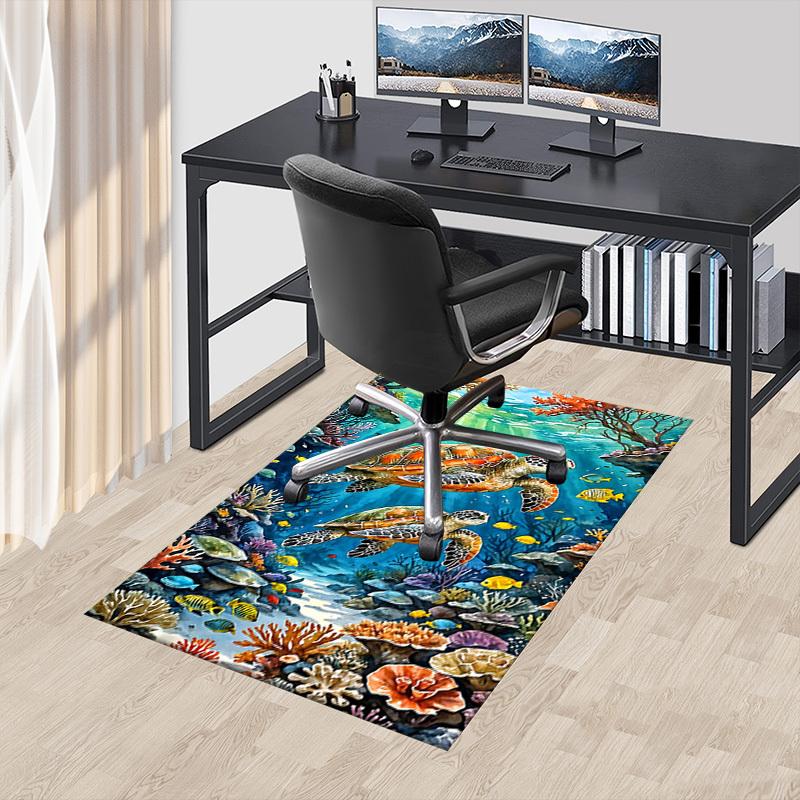 1PC turtle coral Extra Large Non-Slip Floor carpet, Office, family, bedroom, Studio - Large Area RugJ0328
