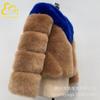 Haining fur autumn and winter new women's coat mink hair color matching casual fox hair coat