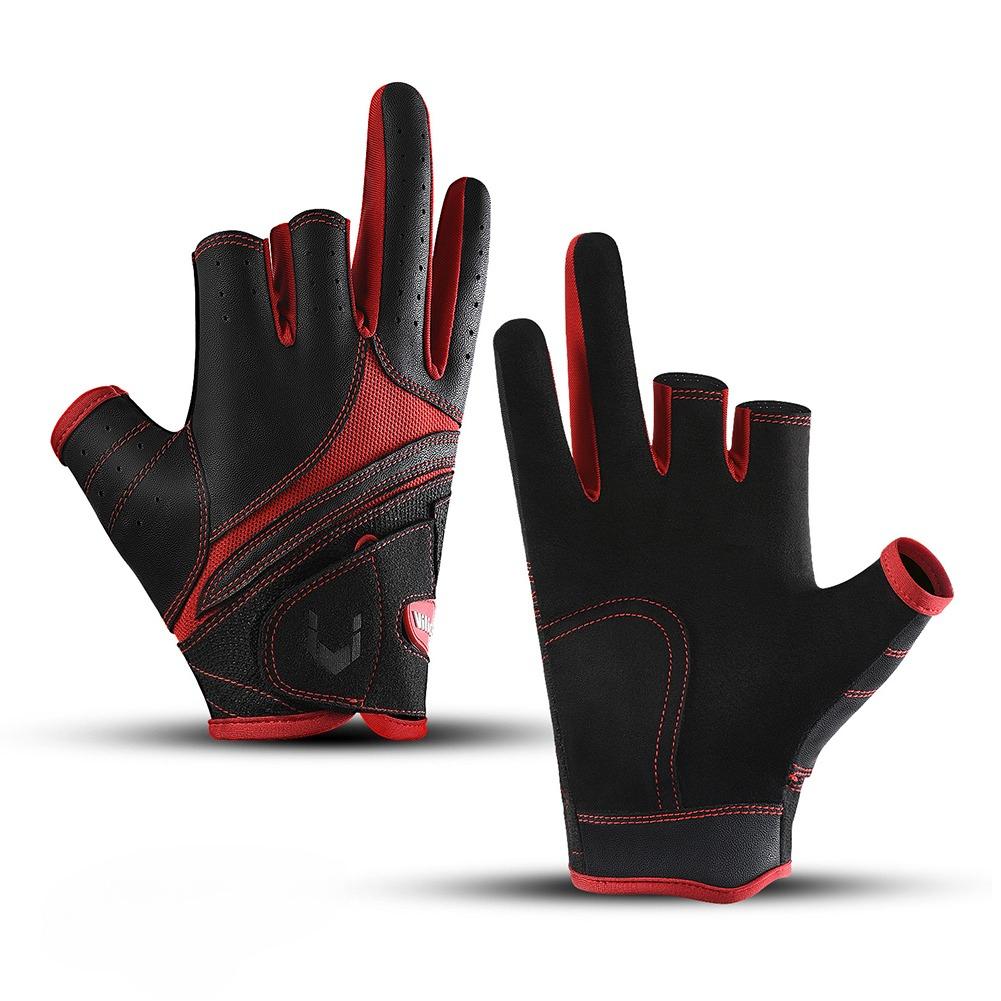 1Pair Half Finger Outdoor Professional Fishing Bicycle Fitness Leisure Sports Gloves Anti Slip Wear Resistant Fishing Gloves