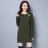 Women's Winter Large Size Versatile Thick Sweater Female Autumn Loose Long Sleeve Warm Mid-length Knitted Pullover