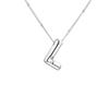 Stainless Steel 18K Gold Plated Alphabet Pendant Necklace
