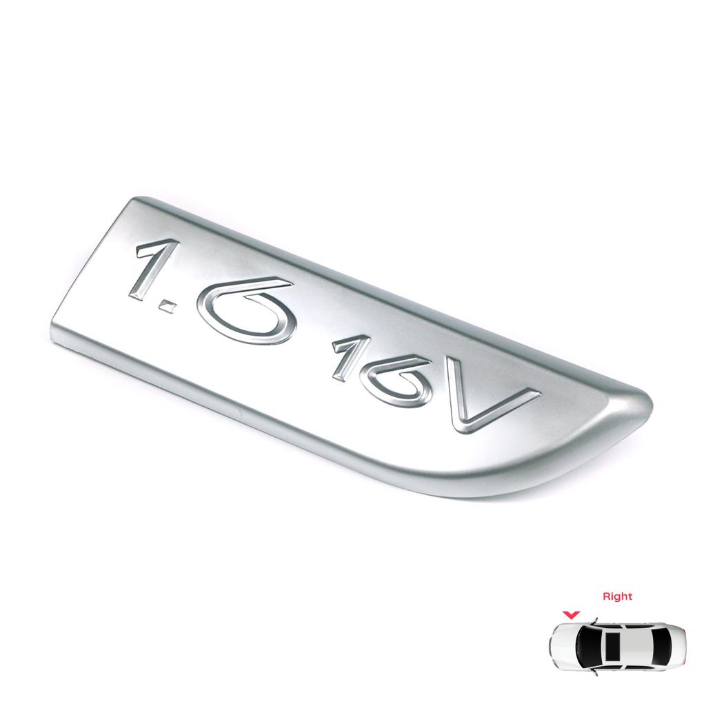 BSP563-2 Chrome 1.6 16V Badge Emblem 8200209130 Right for Renault Megane MK2 Scenic MK2