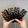 Perücke Geflochtene Stirnbänder für Frauen Fischgrätenmuster Breit Gedreht Haarband Handgefertigt Kopfreifen Haarband Styling Kopfbedeckung Accessoires Geschenk
