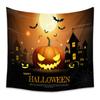 American Halloween Printed Tapestry Horrible Cartoon Pattern Hanging Cloth for Living Room Pumpkin Bat Wall Carpet Decoration