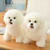 Jucărie de pluș realistă și drăguță Bichon Frise, moale și pufoasă, câineșel de simulare, animal de pluș, păpușă, pentru cadou de ziua de naștere, decorațiune interioară