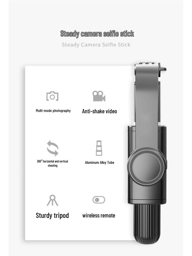 Handheld Multifunctional Mobile Gimbal Stabilizer and Selfie Stick with Tripod for Anti-Shake Live Streaming