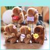 Pluche capibara sleutelhanger met zacht, kort pluche voor kinderen en verzamelaars