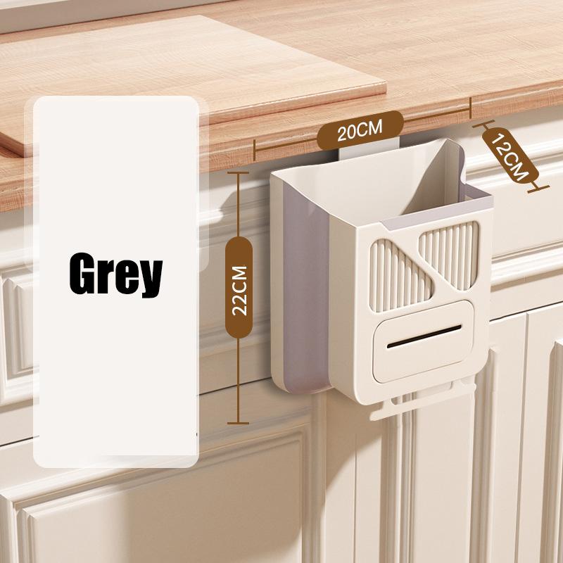 Мусорное ведро для кухни маленькое подвесное мусорное ведро складное мусорное ведро для кухни пластиковое мусорное ведро для кухни под раковиной 7L серый 1158₽