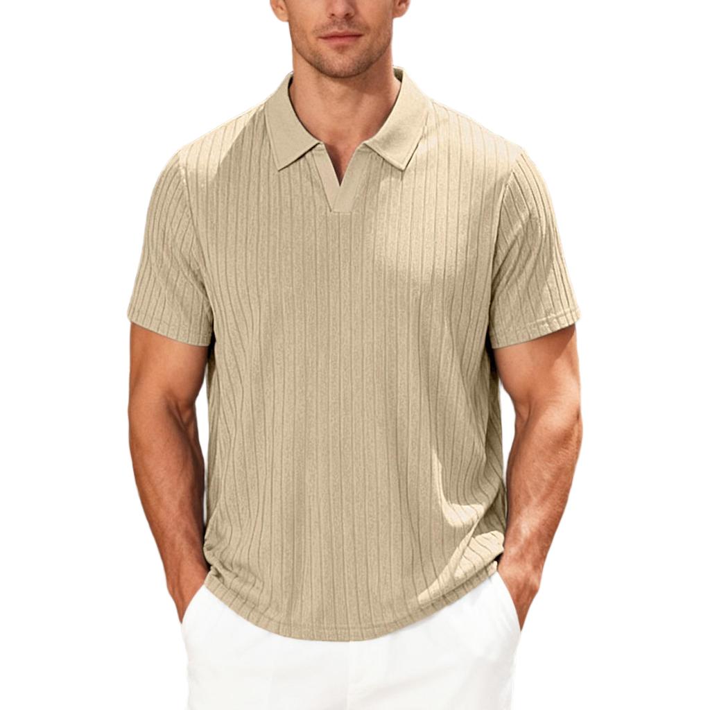 Mens Shirt Lapel Button Up Towel Stylish Breathable Daily  Shirt