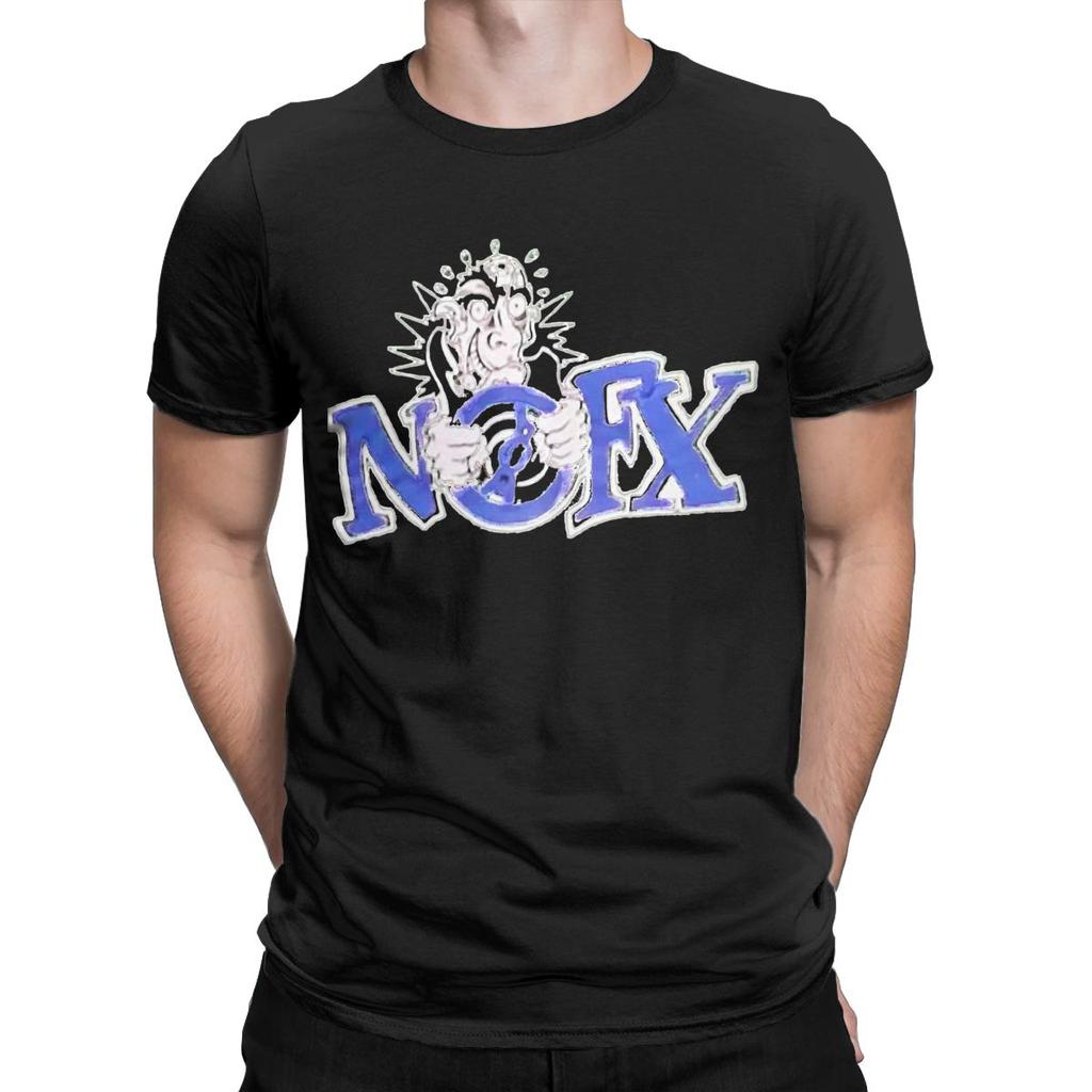 Men TShirt NOFX Punk Rock Band Funny Cotton Tee Shirt Short Sleeve Nofx T Shirt Round Neck Clothing 4XL 5XL 6XL