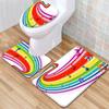 Textured Toilet Three-Piece Floor Mat Bathroom Three-Piece Carpet Doormat