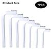 7Pcs L Shape Square Head Key Wrench Screwdriver Set 3-10mm Hard Chromium Vanadium Steel For Tighten Square Screws