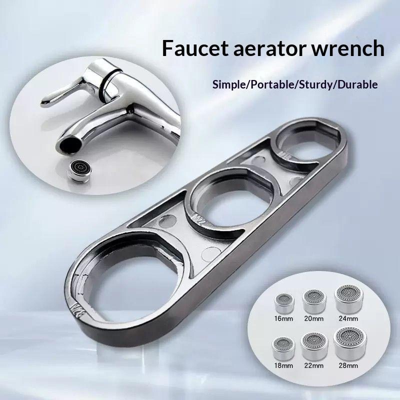 1/2Pcs 2 In 1 Faucet Aerator Wrench Water Flows Adjusting Faucet Bubbler Wrench Plumber Home Bathrooms Faucets Maintaining Tools