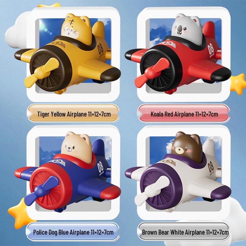 Children's Inertial Pull-Back Small Airplane Toy Car
