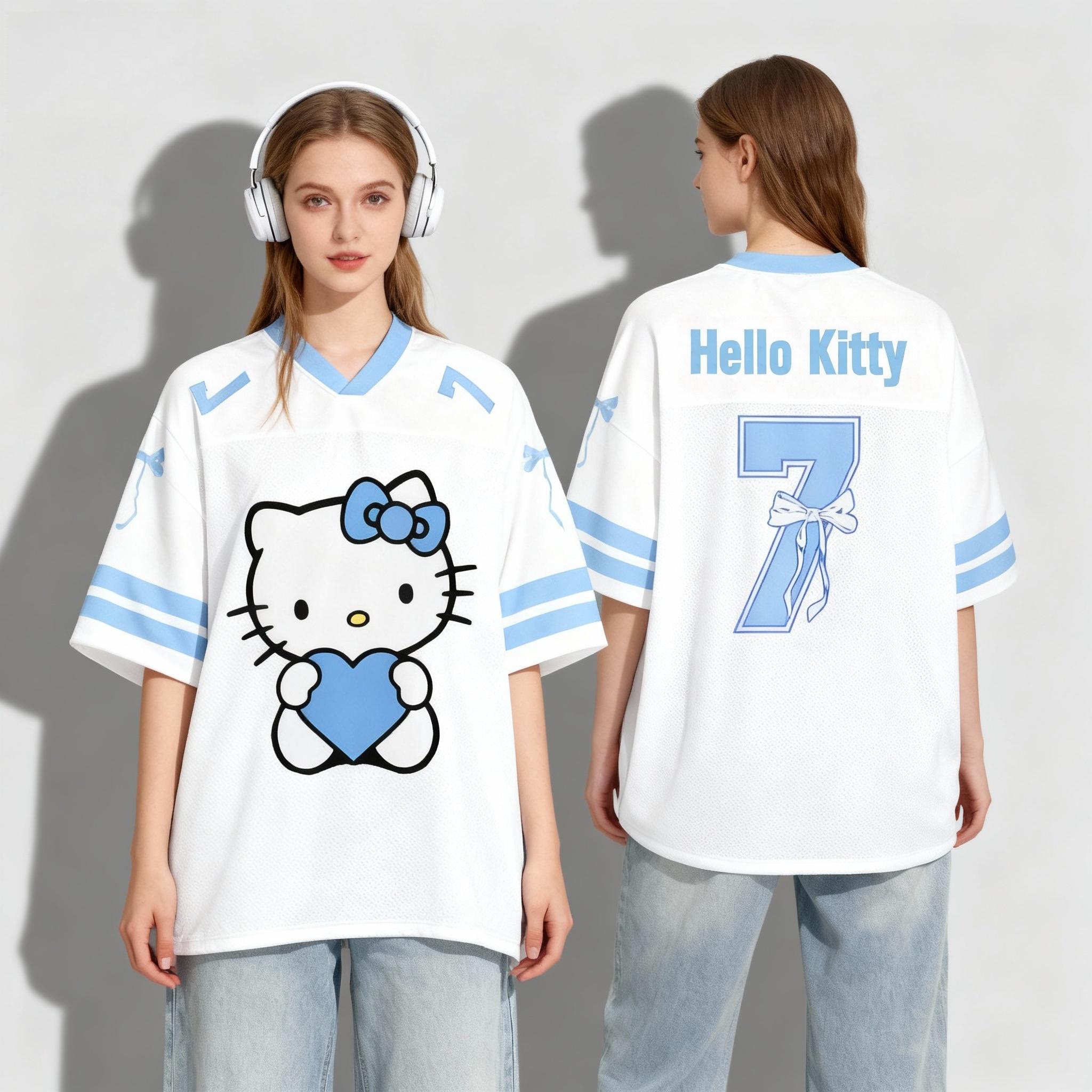 

Sweet and refreshing summer T-shirts for prom, loose fit, casual sportswear for women and adults. XXS