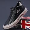 Spring New Men's Shoes Trendy and Versatile Casual Men's Leather Shoes Comfortable Flat Niche Shoes Men's