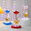 Eternal Rose Glass Dome with Lights: Romantic Bouquet Gift for Valentine's Day, New Year & Birthdays