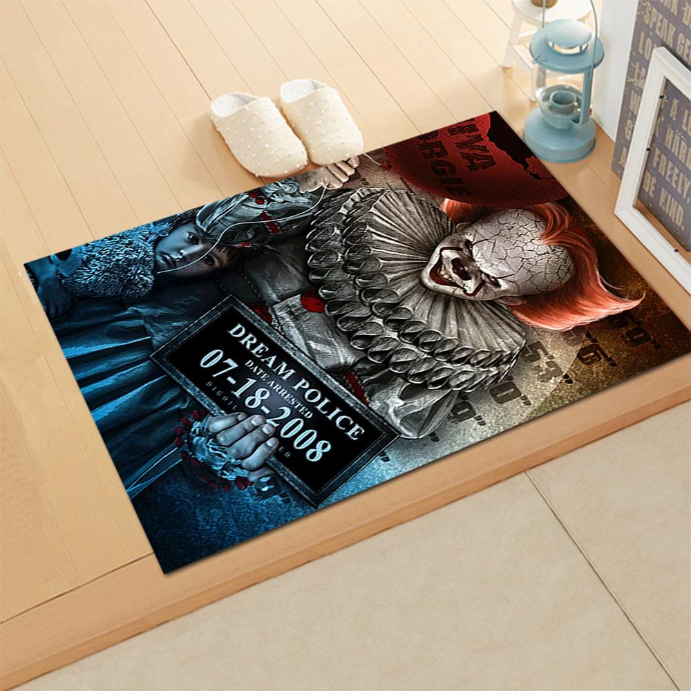 Horror Clown Poster rug for living rooms, bedrooms, home décor, and as gifts.