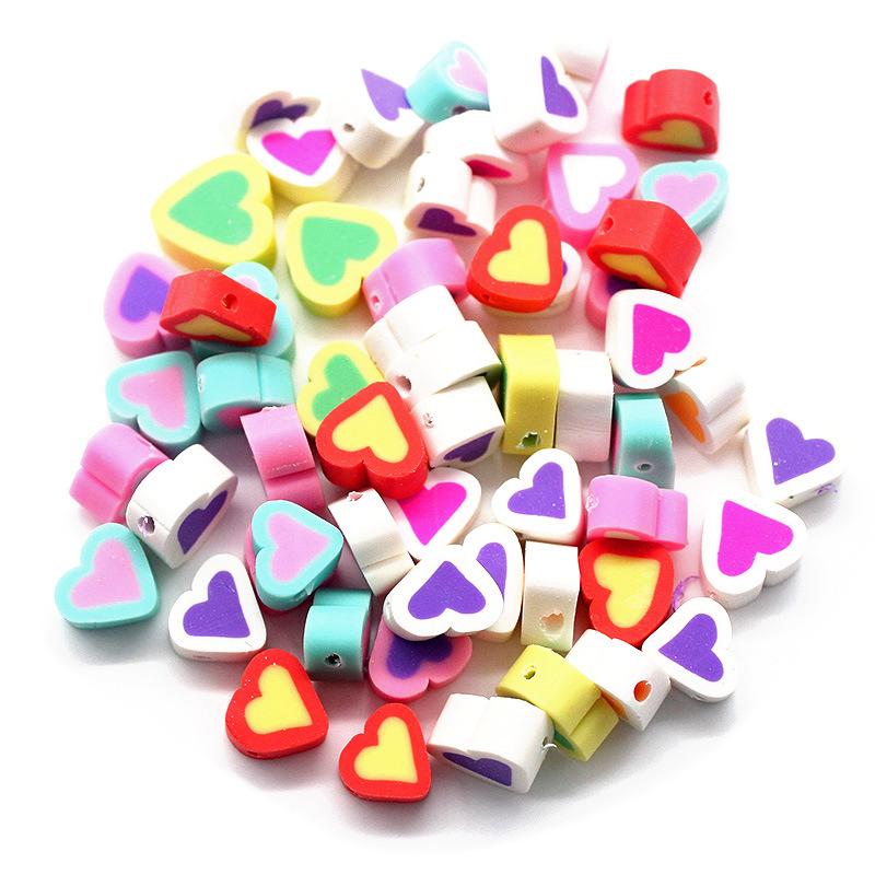 Soft Pottery Pieces Beaded Diy Mobile Phone Chain Accessories Loose Beads Smiley Face Letters Animal Fruit Mixed Soft Pottery