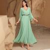 New Arrival Middle East Dubai Sexy V-neck Hand-Stitched Diamond Swing Dress Hand Sewn Diamond Dress