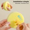 Cleaning Brush Double-Sided Soft Sponge Scouring Pad Suction Cup Silicone Head Non-Stick Oil Sponge Brush Kitchen Cleaning Tool