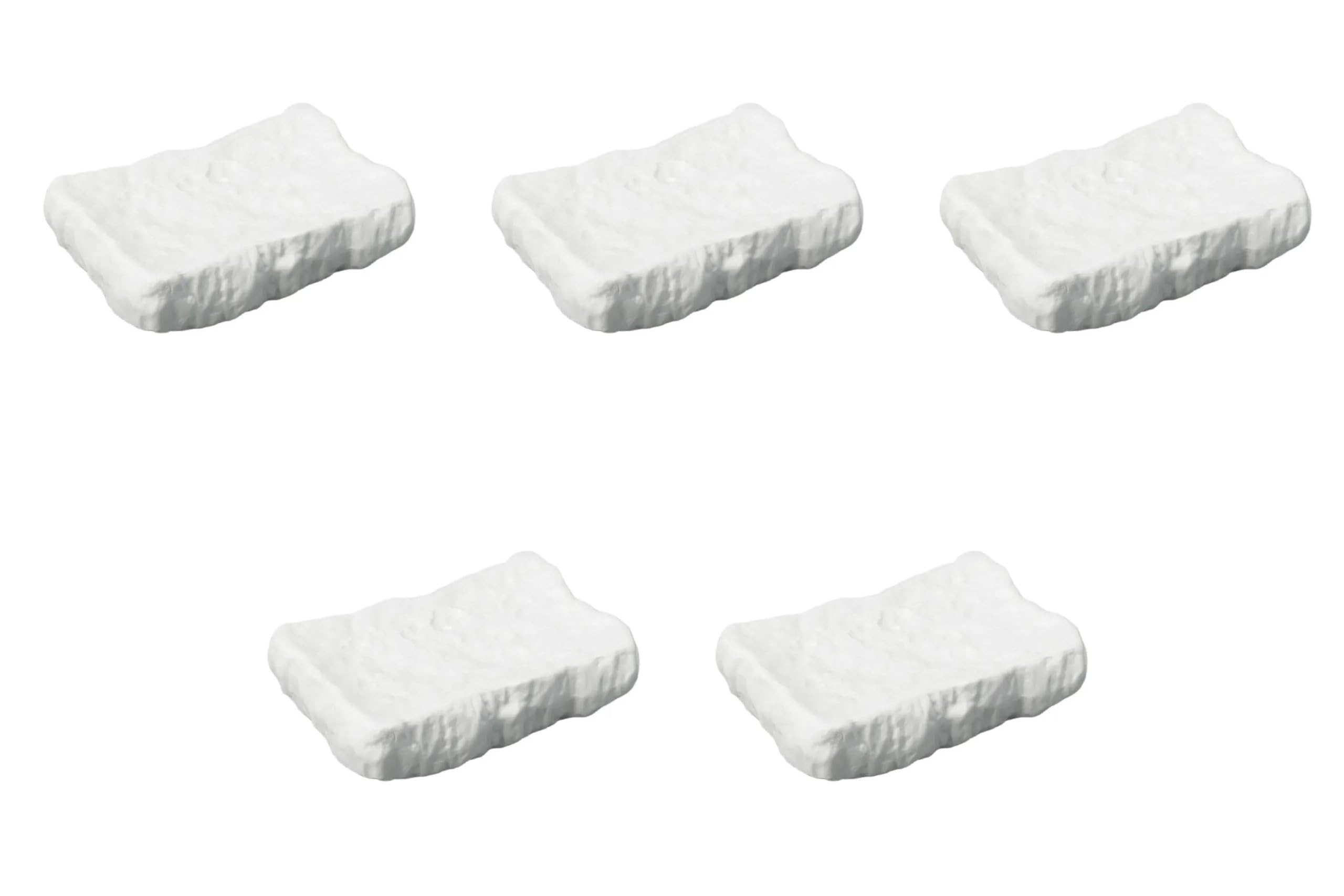 

Set of 5 Alabaster Stage Plates x 12 x Yakimono Plate Setomonohonpo (Square) [17.5 4.5 cm]