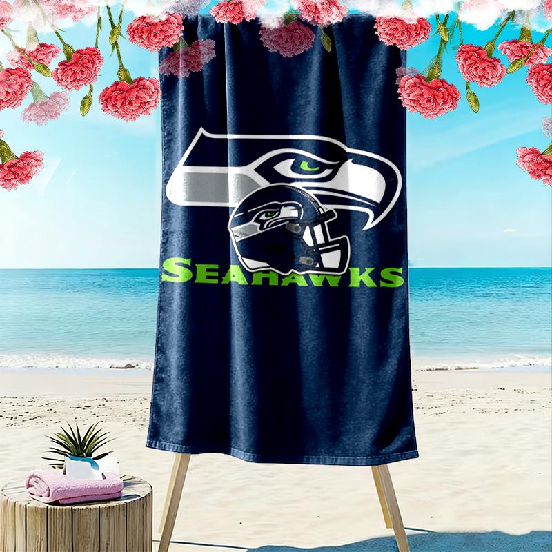 Seahawks Pride Beach Towel Microfiber Beach Towel, Lightweight and Quick-Dry, for Summer Travel, Swimming Pool Fan Birthday Gift