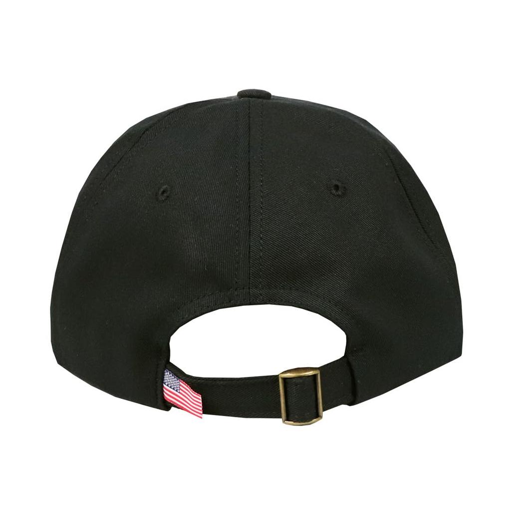 Cooperstown Ballcap New York Black Yankees NY Logo Baseball Cap, Black, Made in USA, Free Size Adjustable Strap Back Hat Unisex