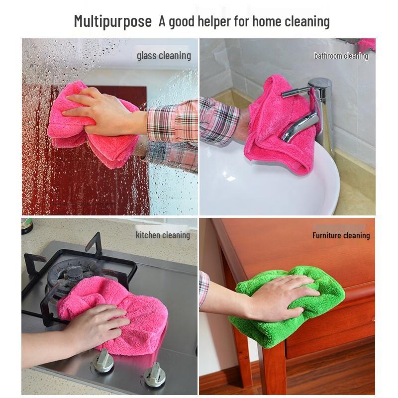 

Miaojie Multipurpose Microfiber Cleaning Cloths, 5-Pack
