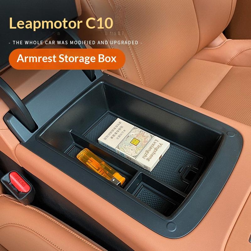 For Leapmotor C10 Center Console Armrest Lower Layer Organizer Tray Interior Trim Auto Accessory Storage Box