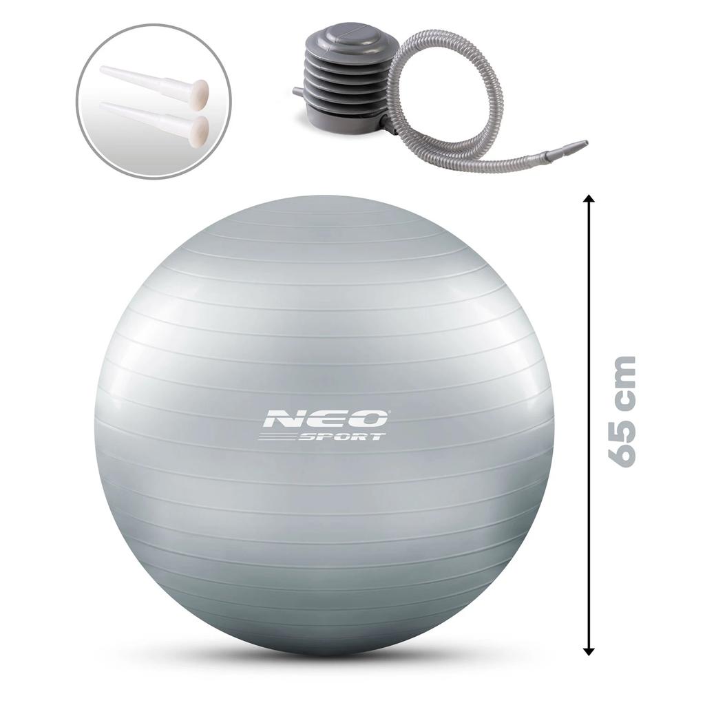 Gymnastic Inflatable Ball 65cm Neo Sport - Gray