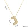 Elegante Collana con Ciondolo Alfabeto in Oro 18 Carati Placcato Zircone
