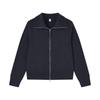 Women's Zip-Front Knit Cardigan with Lapel Collar