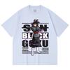 230 Gsm 100% Cotton Dragon Ball V16 Black Goku Print Unisex Heavy Cotton T Shirt