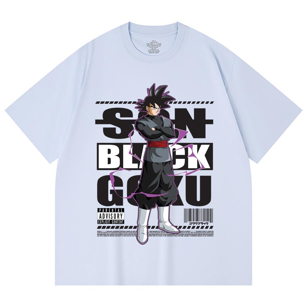 230 Gsm 100% Cotton Dragon Ball V16 Black Goku Print Unisex Heavy Cotton T Shirt
