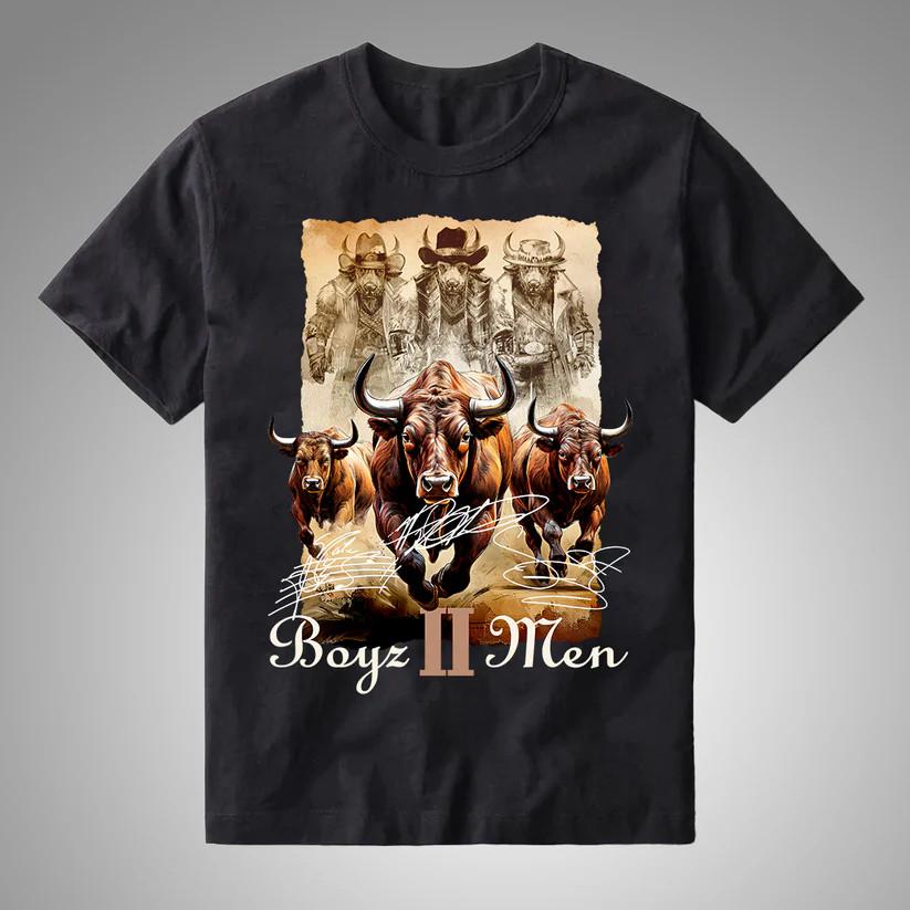Boyz II Men Band Album Music Singed Cotton Black T Shirt All Size SE240 Unisex T-Shirt S