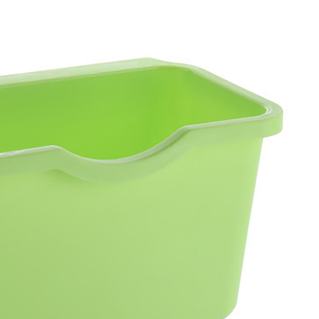 Hanging Trash Can Space Saving Large Capacity Uncovered Garbage Waste Bin for Home Kitchen Bathroom Small Size Green