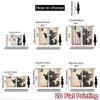 2D flat printing 2pcs Window Curtains Cute black kitten butterfly Digital Printed Polyester Drapes Party Decorations Perfect for