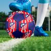 Pallone da Calcio Indoor Logo Atletico Madrid Colorato Per Tutte le Età Misura 5 Cucito a Macchina PVC Pronto per la Competizione Resistente Alta Rimbalzabilità