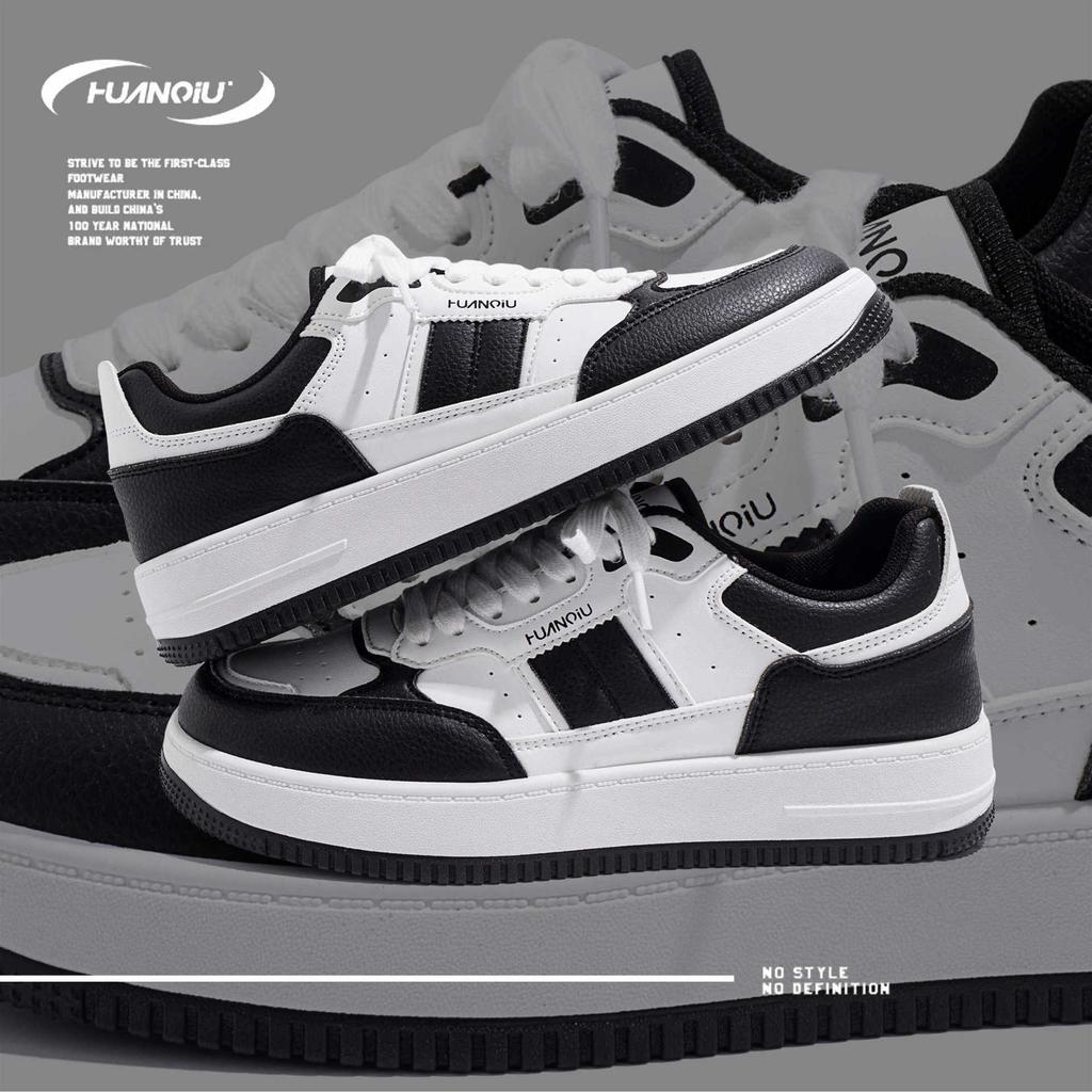 Global Classic Black and White Board Shoes New Niche Versatile Platform Shoes Breathable Soft Sole Casual Sports Shoes Men HY509
