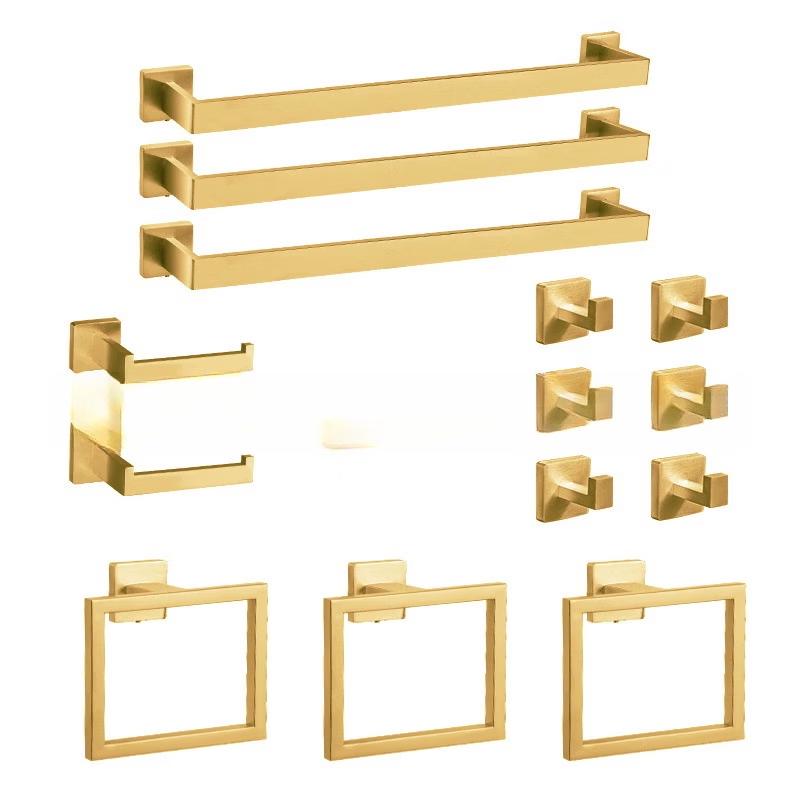 

Light Luxury Brushed Gold Stainless Steel Bathroom Hardware Set