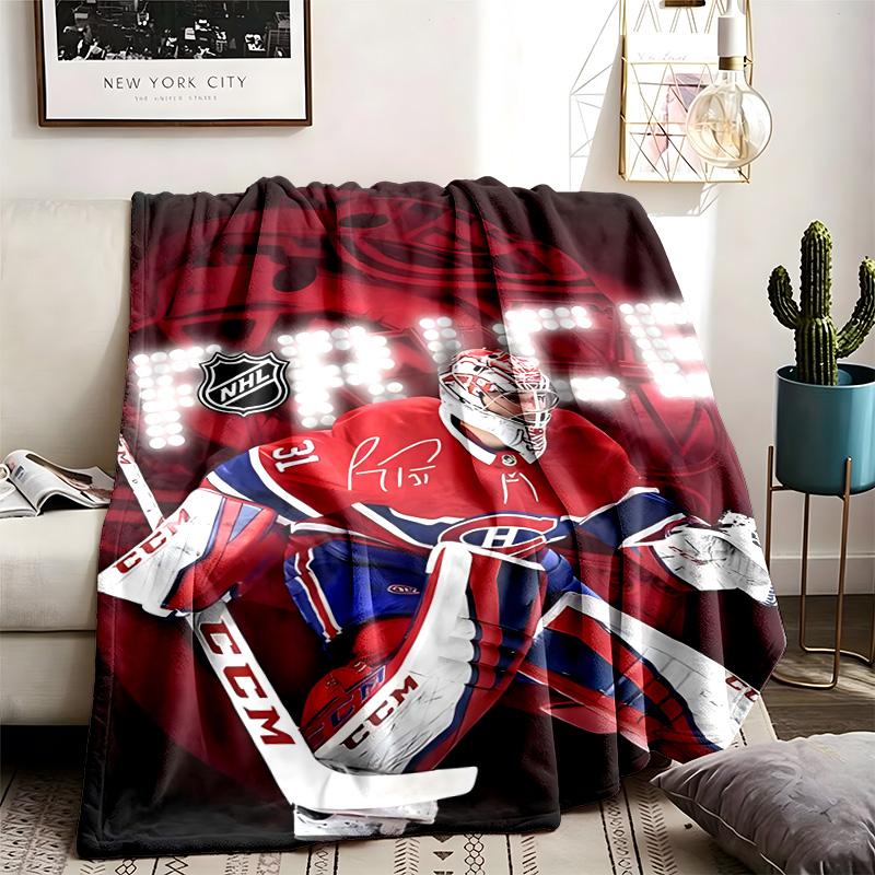 Montreal Canadiens Theme Blanket Suitable For The Sofa Camping And Travel Made Of Soft Flannel Material An Ideal Gift For Occasions Such As Birthdays
