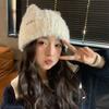 Hat Female Sweet Knitted Hat Small Versatile Cold Warm Ear Protector Hat Wool Pullover Hat Tide