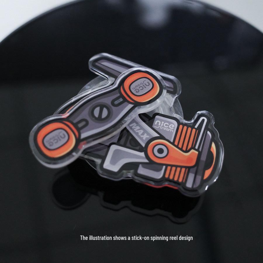 Fishing Boy Rotating Magnetic Phone Holder Lure Reel Style